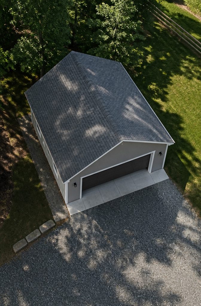 Garage with Living Space Above: Plans, Types & Build Costs 2 A photograph of a two-car garage illustrating its dimensions.