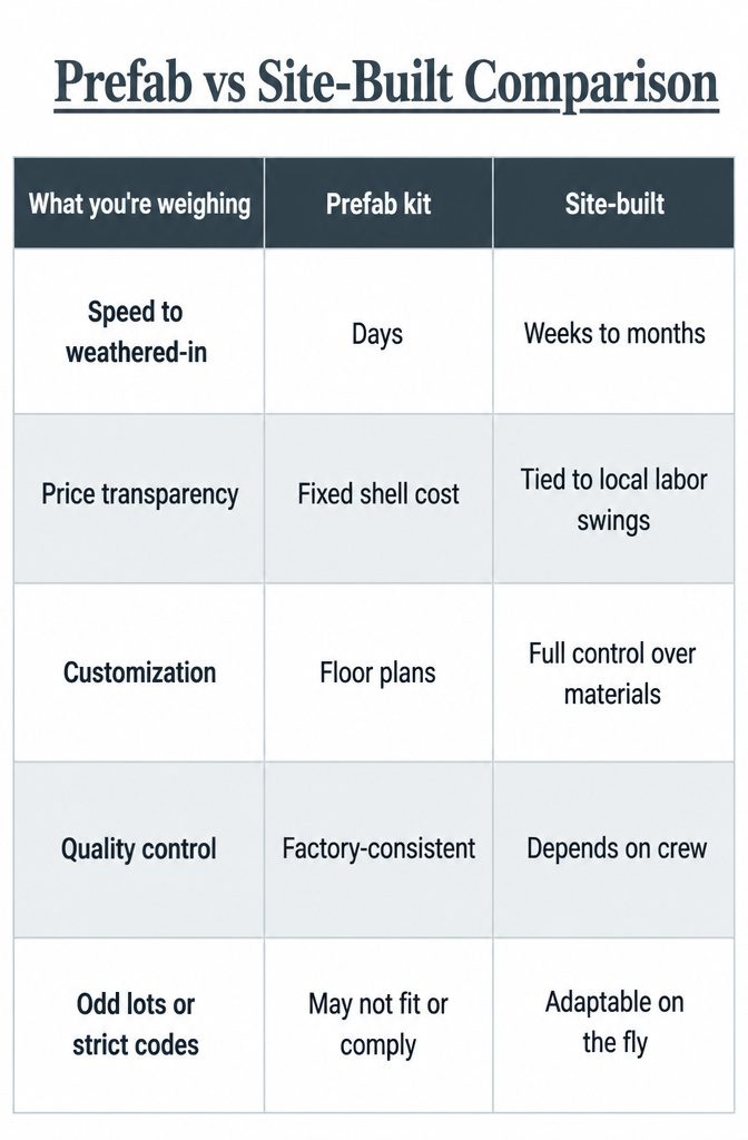 Garage with Living Space Above: Plans, Types & Build Costs 13 A comparison of prefab and site-built construction methods.